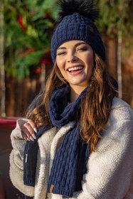 Vivisence 7015S Szalik lub apaszka szalik, granatowy