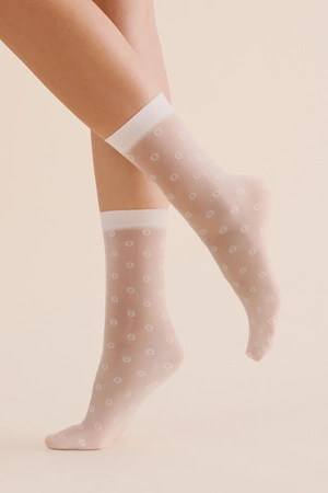 Gabriella Peri code 1195 Wyrób pończoszniczy skarpetki, bianco