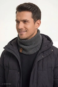 Vivisence M7009 KMPL Komplet czapka+komin, szary ciemny