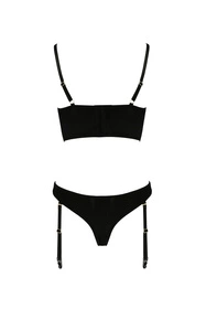 Casmir Lara set Nocna komplet biustonosz + stringi, black