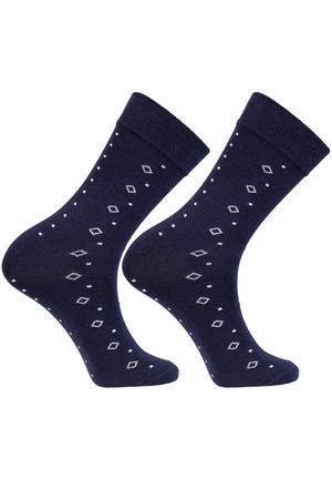 Moraj CML400-006 Skarpety za kostkę, patt 2-navy/kwadraty i romby