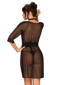 Obsessive Lucita peignoir Nocna peniuar, czarny