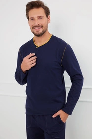 Italian Fashion Ludwik dł.r. dł.sp. Nocna piżama, granat