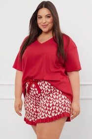 Italian Fashion Evora kr.r. kr.sp. Nocna piżama, c.czerwony/druk