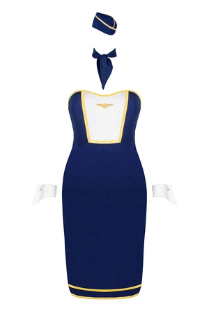 Obsessive Stewardess uniform Nocna sexy kostium, granatowy