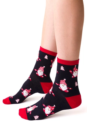 Steven Merry Christmas 136 Skarpety za kostkę, granat/skrzat