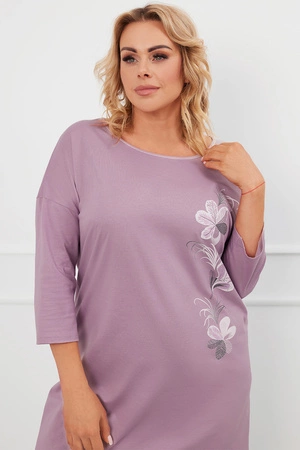 Italian Fashion Ibena r.3/4 Nocna koszula, wrzos