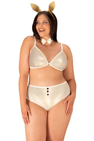 Obsessive Neo Goldes Nocna sexy kostium, biało-złoty