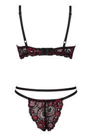 Beauty Night Rosalinda BN6694 Nocna komplet biustonosz + stringi, black