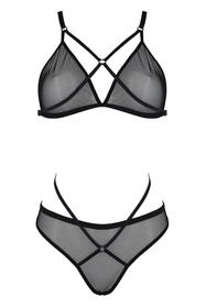 Passion Varella set Nocna komplet biustonosz + figi, black