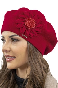 Vivisence 7048 Nakrycie głowy beret, czerwony