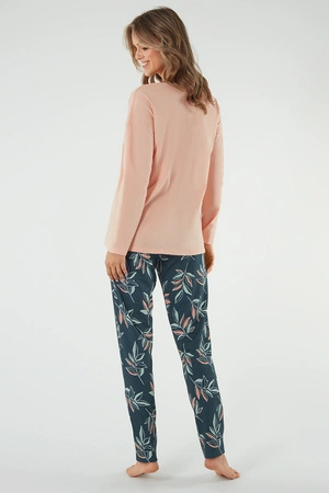 Italian Fashion Julietta dł.r. dł.sp. Nocna piżama, łosoś/druk