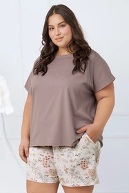 Italian Fashion Solita kr.r. kr.sp. Nocna piżama, cappuccino/druk