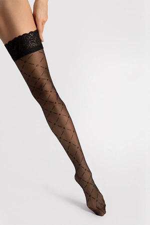 Fiore Enchante 20 DEN O4114 Wyrób pończoszniczy pończochy samonośne, black