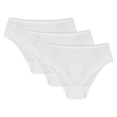 Wol-Bar Eco-Ga 3-pak Majtki figi, biały