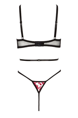 Beauty Night Evangelina teddy BN6567 Body sexy, black/red