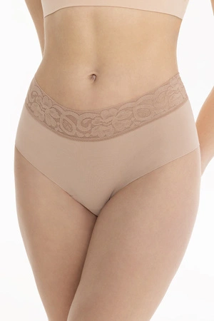 Julimex COTTON MOOD Brasil Majtki wysokie brazyliany, beżowy