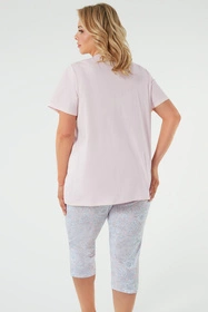 Italian Fashion Tacoma kr.r. sp.3/4 Nocna piżama, łosoś/druk