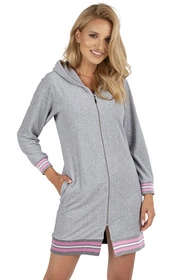 Vivisence 5018 Nocna szlafrok, szaro-różowy