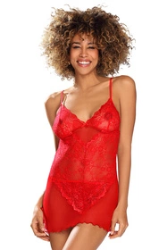 Dkaren Stacy Nocna komplet top + stringi, czerwony