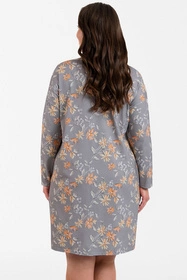 Italian Fashion Kasos dł.r. Nocna koszula, druk/szary