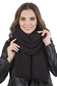 Vivisence 7016Kmpl Komplet czapka+szalik, czarny