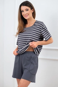 Italian Fashion Betty kr.r. kr.sp. Nocna piżama, grafit