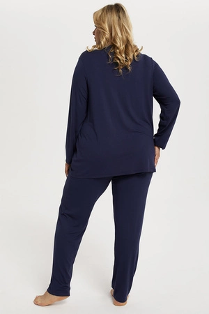 Italian Fashion Song dł.r. dł.sp. Nocna piżama, granat