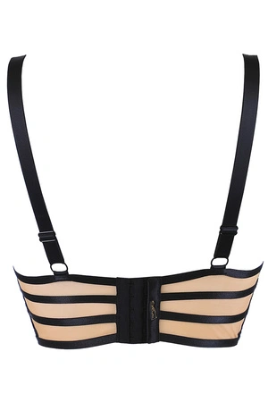 Axami V-11811 Biustonosz półgorset, czarno-beżowy