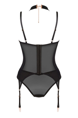 Obsessive Brasica corset Gorset sexy, czarny