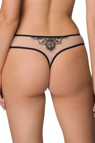 Mat 3804/4 Frances Majtki stringi, beż-czarny