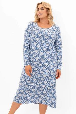 Italian Fashion Boma dł.r. Nocna koszula, druk/niebieski