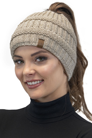 Vivisence 7075 Nakrycie g�owy czapka z otworem na kucyk, be�owy