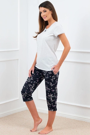 Italian Fashion Celestina kr.r. sp.3/4 Nocna piżama, j.melanż/druk