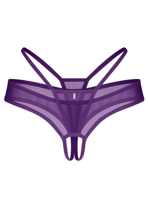Obsessive Vibres crotchless thong Majtki stringi otwarte, violet
