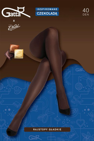 Gatta Tights Microfibre 40 DEN Wyr�b po�czoszniczy rajstopy, dark choco