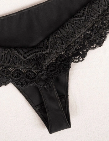 Wol-Bar Sirtaka Majtki szorto-stringi, czarny