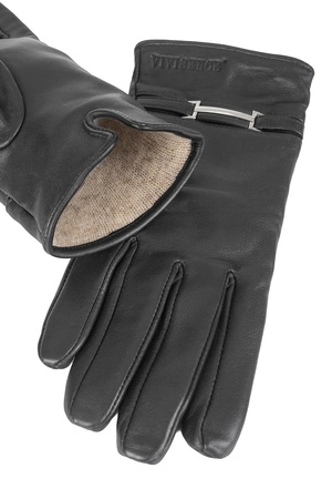 Vivisence 7212 Rękawiczki skórzane, black