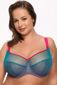 Gaia 1294M Cintia Maxi Biustonosz miękki, turkus-fuksja