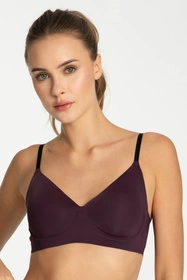 Julimex Simple T-shirt bra Biustonosz braletka, dark plum