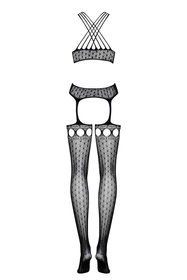 Obsessive Bodystocking G313 Body bodystocking, czarny