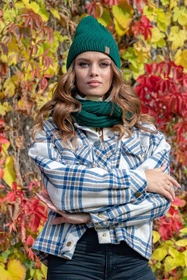 Vivisence 7017S Szalik lub apaszka komin, zielony