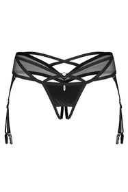 Obsessive Dominna crotchless thong Majtki stringi otwarte, black