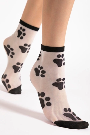 Fiore Pawpaw 20 DEN G1192 Wyrób pończoszniczy skarpetki, black/white