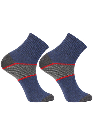 Moraj CSM200-073 Skarpety za kostk�, patt 2-blue/graphite/red