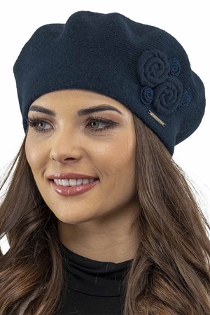 Vivisence 7037 Nakrycie g�owy beret, granatowy