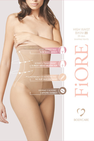 Fiore High Waist Bikini 20 den M5218 Wyr�b po�czoszniczy rajstopy, light natural