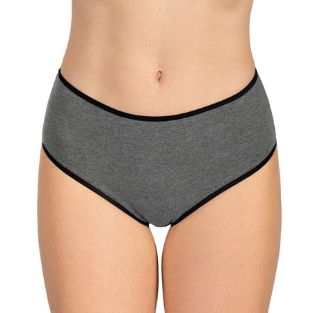 Vivisence 4017 Majtki wysokie figi, gumka czarna: grafit