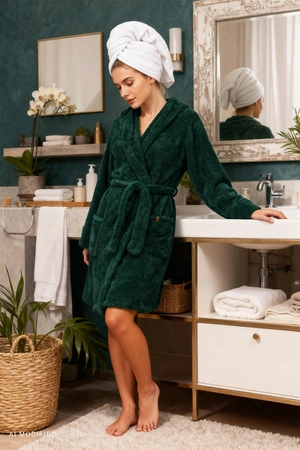 Vivisence 5034 Nocna szlafrok, butelkowa zieleń