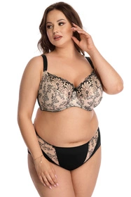 Nessa Tatuaż N500 Biustonosz miękki, beżowo-czarny